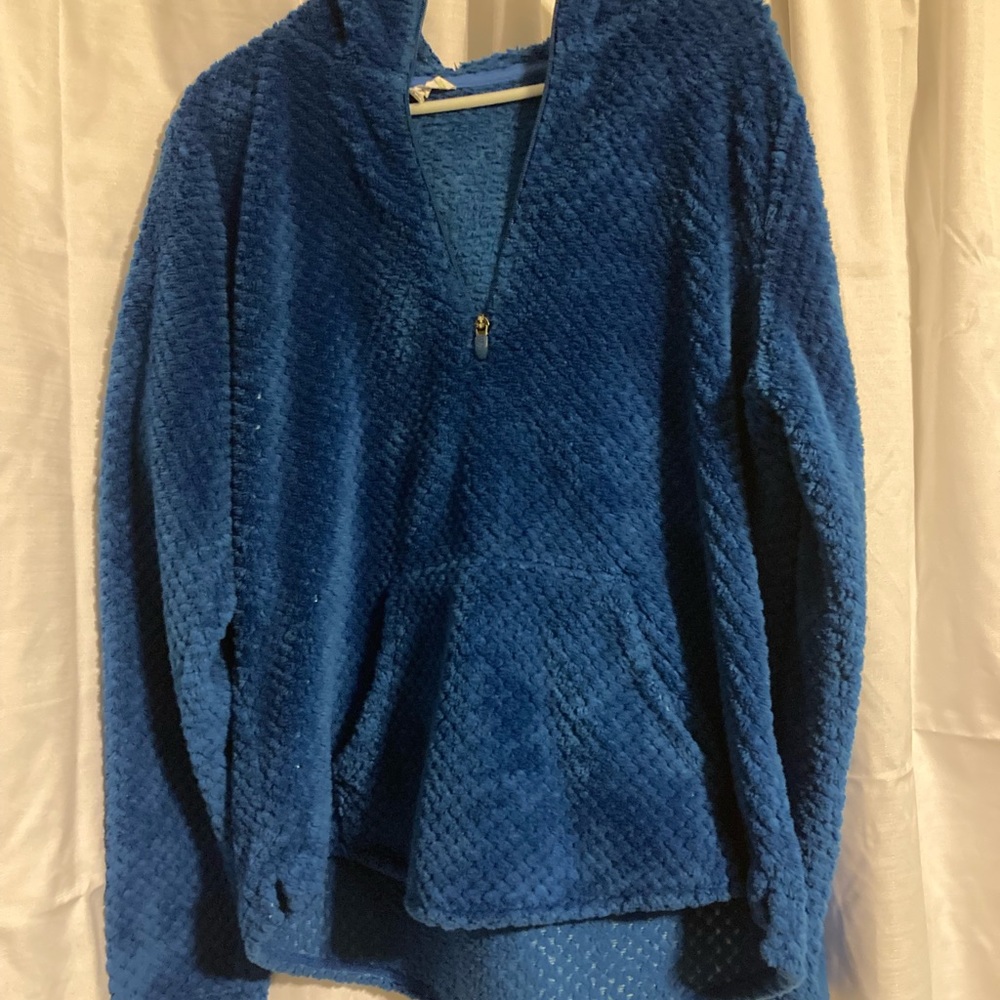 TEK GEAR size large blue fleece hoodie